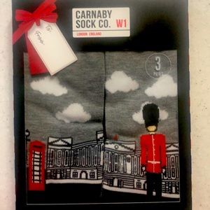 Men’s CARNABY SOCK Co 3 pack GIFT BOX SET - London Eng